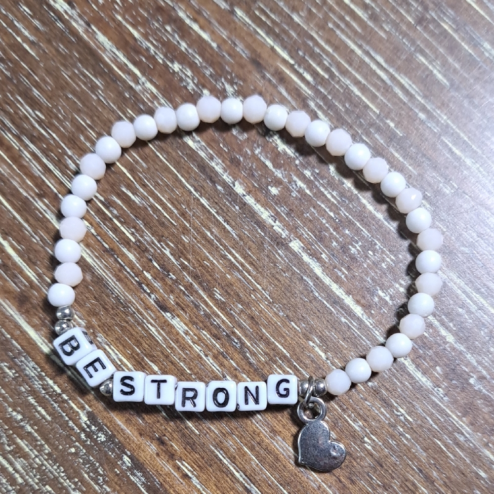 Bracelet Affirmation Word Bracelet Motivational Handmade Etsy Faux Beads Stretch